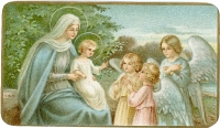 Mary,<br/> Baby Jesus,<br/> and Angels