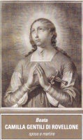 Beata <br/>Camilla Gentili <br/>di Rovellone, <br/>sposa e martire